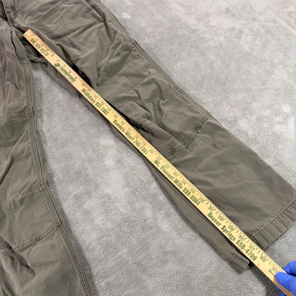 Carhartt Work Pants Mens 33x34 Brown Rugged Flex Relaxed Fit Double Front 102802